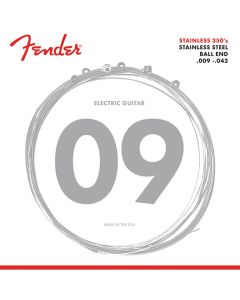 Fender Stainless 350s string set electric, stainless steel, light, ball end, 009-011-016-024-032-042