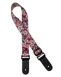 Gaucho Standard Series ukulele strap with lila flowers