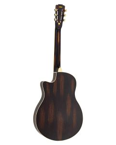 Royall Tri Cone 12 fret resonator CHESS CUTAWAY 12, wooden body (okoume) brown sand finish, with softcase