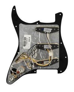 Fender Pre-Wired Strat Pickguard Custom Shop Fat 50's SSS, 11 screw holes, black