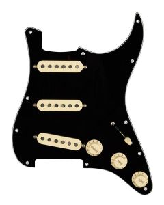 Fender Pre-Wired Strat Pickguard Custom Shop Fat 50's SSS, 11 screw holes, black