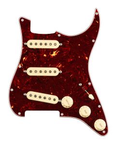 Fender Pre-Wired Strat Pickguard Original '57/'62 SSS, 11 screw holes, tortoise shell