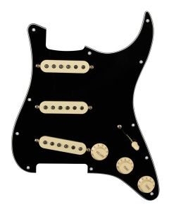 Fender Pre-Wired Strat Pickguard Original '57/'62 SSS, 11 screw holes, black