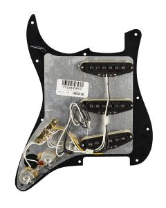 Fender Pre-Wired Strat Pickguard Hot Noiseless SSS, 11 screw holes, black