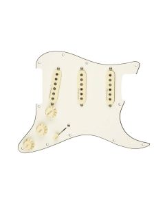 Fender Pre-Wired Strat Pickguard Hot Noiseless SSS, 11 screw holes, parchment