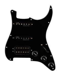 Fender Pre-Wired Strat Pickguard Shawbucker Bridge/Gen 4 Noiseless neck/middle HSS, 11 screw holes, black