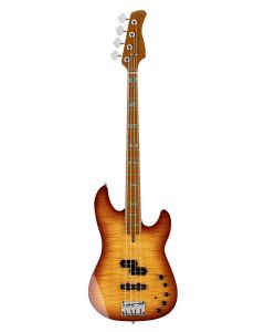 Sire Basses P10 Series Marcus Miller basgitaar, 4-snarig, elzen met massieve gevlamde esdoorn top, tobacco sunburst