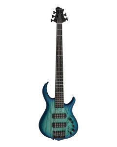 Sire Basses M5 Series Marcus Miller basgitaar, 5-snarig, swamp ash, transparant blauw