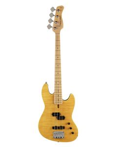 Sire Basses U Series Marcus Miller basgitaar short scale, elzen met gevlamd esdoorn bovenblad, 4-snarig, natural