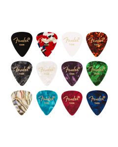 Fender Celluloid Medley Picks 12 pieces, 351 shape, thin