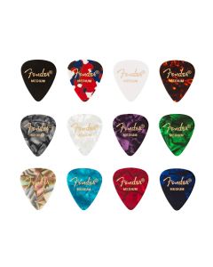 Fender Celluloid Medley Picks 12 pieces, 351 shape, medium