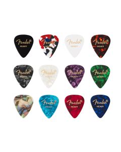 Fender Celluloid Medley Picks 12 pieces, 351 shape, heavy