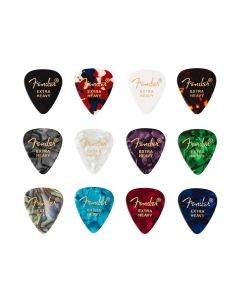 Fender Celluloid Medley Picks 12 pieces, 351 shape, extra heavy