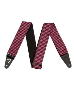 Fender guitar strap, houndstooth, pink