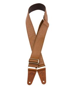 Fender 2" guitar strap, tooled leather, brown