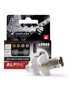 Alpine Hearing Protection MusicSafe, high-fidelity gehoorbescherming voor muzikanten, transparant