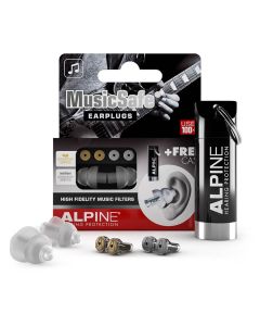 Alpine Hearing Protection MusicSafe, high-fidelity gehoorbescherming voor muzikanten, transparant