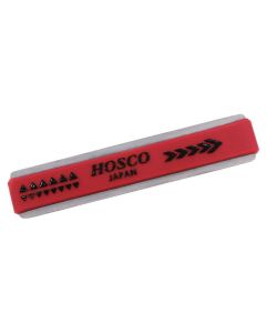 Hosco Japan compact fret crown file, jumbo (R:3mm) coarse cut and fine cut, red