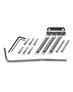 Gotoh tremolo, pitch 10,8 mm, zinc die-cast FST block, steel solid saddles, 6 pivot point, chrome