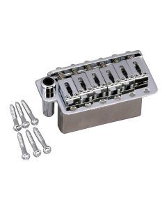 Gotoh tremolo, pitch 10,8 mm, zinc die-cast FST block, steel solid saddles, 6 pivot point, chrome