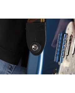 Fender Straps Blocks, rubber strap locking rings, one pair black and one pair deep blue