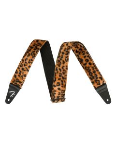 Fender Wild Animal Print 2" guitar strap, synthetic fur, wild leopard print