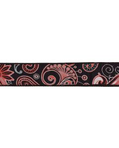 Gaucho Traditional Series guitar strap,2 inch jacquard jacquard weave, leather slips, multi colors-1