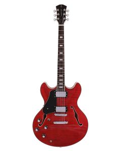 Sire Guitars H Series Larry Carlton electric archtop guitar lefty see through red