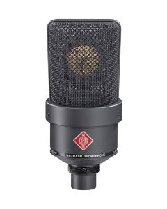 Neumann TLM Series large diaphragm microphone, condenser, cardioid, P48, XLR-3 M, black, studio set