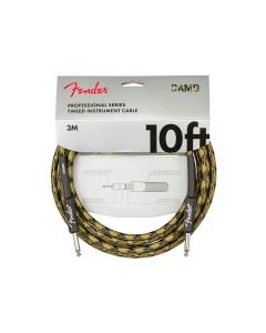 Fender Professional Series instrument cable 2x jack (metal) 10', woodland camo