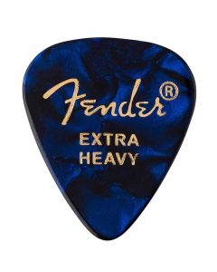 Fender 351 shape premium picks, extra heavy, blue moto, 12-pack