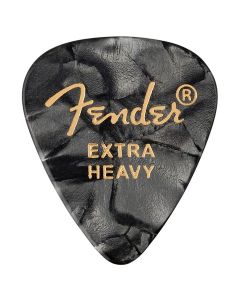 Fender 351 shape premium picks, extra heavy, black moto, 12-pack