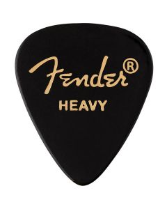 Fender 351 shape premium picks, heavy, black, 12-pack