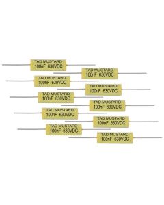 TAD Mustard capacitor 0.100uF, 10-pack