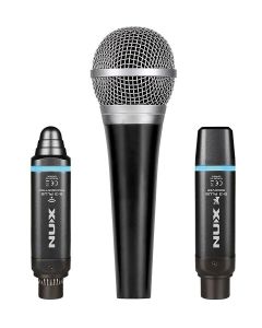 NUX Wireless 2.4 GHz wireless microphone system, XLR transmitter and receiver, free dynamic microphone included