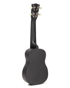 Korala soprano ukulele with guitar machine heads, black