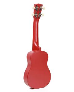 Korala soprano ukulele with guitar machine heads, red