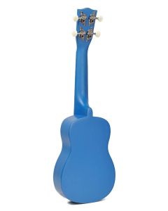 Korala soprano ukulele with guitar machine heads, blue