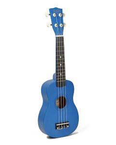 Korala soprano ukulele with guitar machine heads, blue