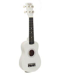 Korala soprano ukulele with guitar machine heads, white