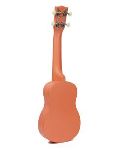 Korala soprano ukulele with guitar machine heads, orange