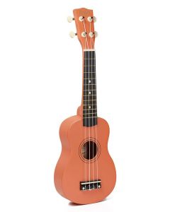 Korala soprano ukulele with guitar machine heads, orange