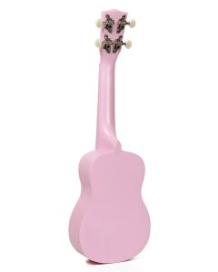 Korala soprano ukulele with guitar machine heads, pink