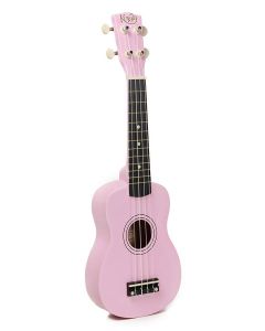 Korala soprano ukulele with guitar machine heads, pink