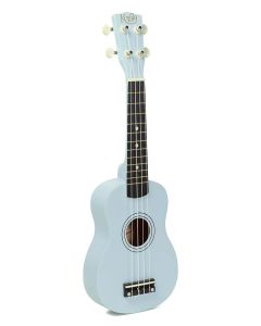 Korala soprano ukulele with guitar machine heads, light blue