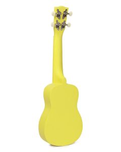 Korala soprano ukulele with guitar machine heads, yellow