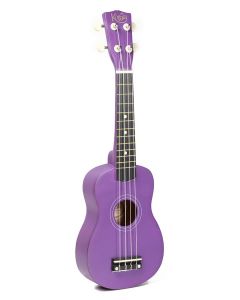 Korala soprano ukulele with guitar machine heads, purple