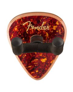 Fender 351 guitar wall hanger, tortoise shell, mahogany