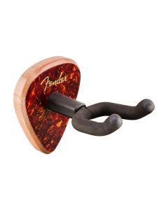 Fender 351 guitar wall hanger, tortoise shell, mahogany