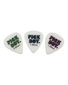 Pickboy PolyAcetal picks with classic '70s Pickboy logo, 50-pack, 0.80 mm